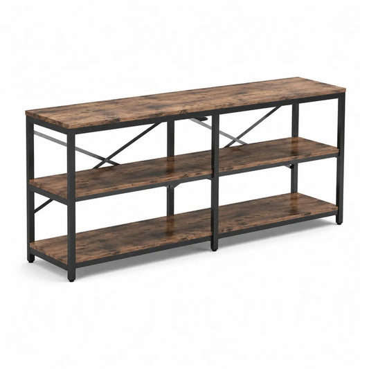 Konsolentisch Braun Spanplatte Metall 120x35x80cm
