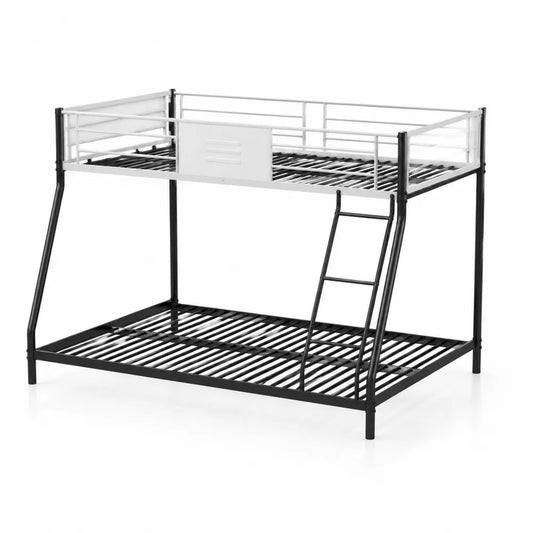 Metall Etagenbett Schwarz/Weiß 200x140 cm