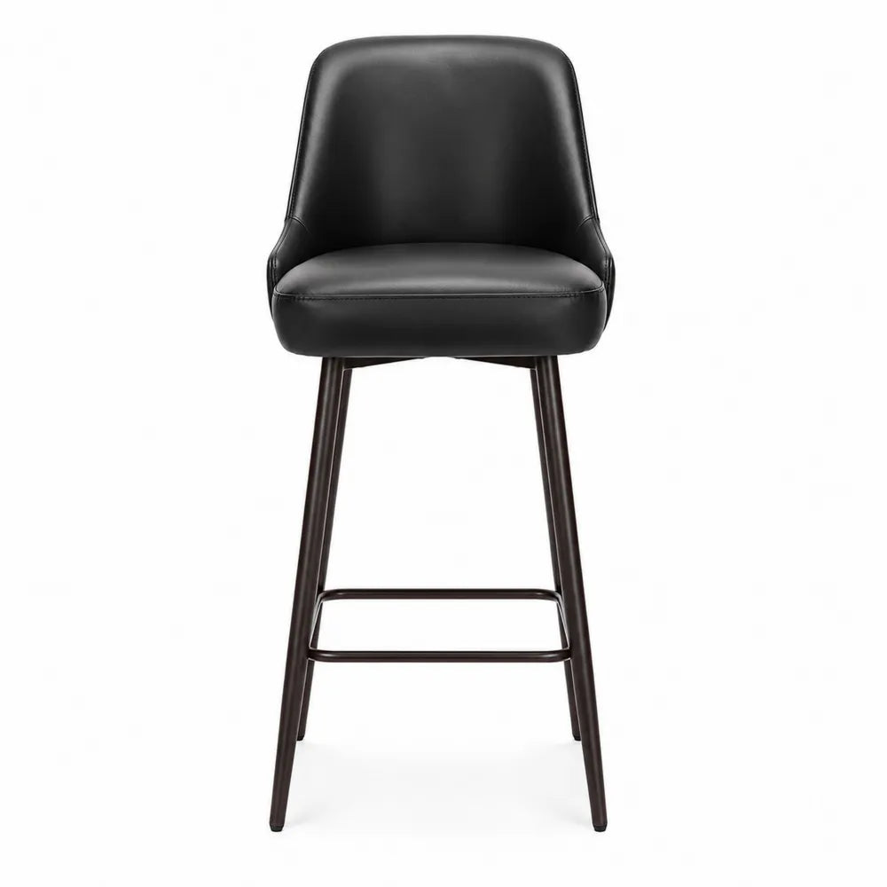 Barhocker Schwarz PU-Leder Metall